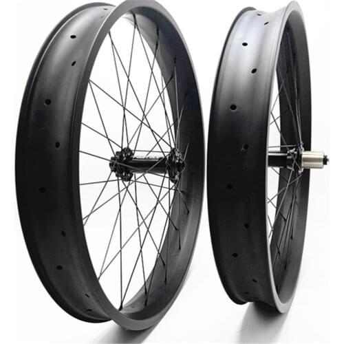 26er carbon fat wheels 100x25mm width tubeless fat bike disc wheels 150/135 190/197 tubeless fat wheelset
