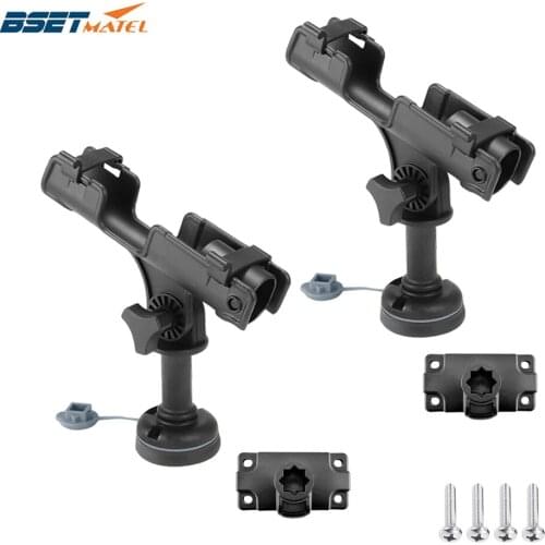 2X ABS Fishing Rod Pole Holder Rack Rest Adjustable Removable Kayak Boat Support Boat Fishing Tackle Accessories Pole Bracket