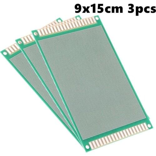 9x15cm Double Sided Universal Printed Circuit Board for DIY Soldering 3pcs