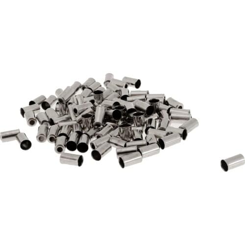 100 Pcs Aluminum Bicycle Bike Brake Cable Wire 5mm Crimps End Ferrules Caps