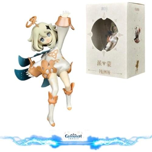 Genshin Impact Paimon Anime Figures Girl PVC Toys Model 14cm Decor Home Action Figura Collection Figma Juguetes Paimon Xmas Gift