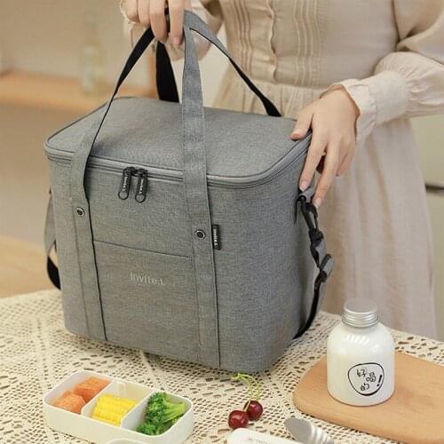 Large Shoulder Cooler Bag Thermal Lunch Bags Tote Insulated Ice Pack Portable Outdoor Picnic Drink Food Beer Storage Container