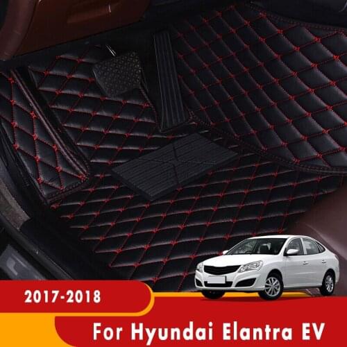 For Hyundai Elantra EV 2017 2018 Car Floor Mats Custom Carpets Auto Interior Accessories Waterproof Protector Rugs