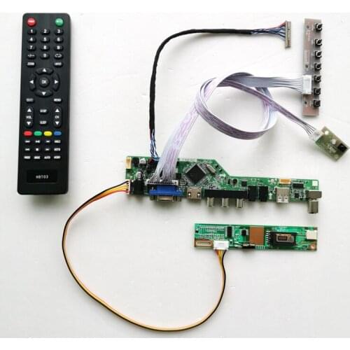 For N150X1-L02/L03/L05 LCD panel monitor keyboard+Inverter+Remote LVDS 20Pin 1CCFL USB VGA AV RF T.V56 controller board Kit