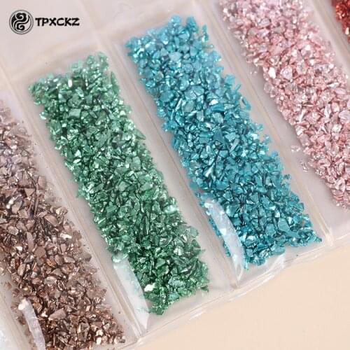 1Set DIY Broken Glass Stones Diy Epoxy Filler Nail Art Jewelry Making Mold Fillings High Quality