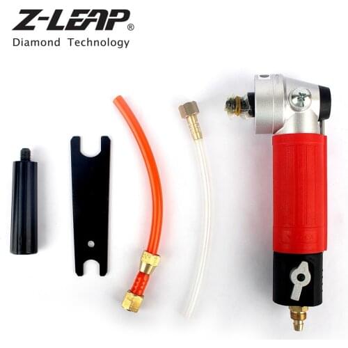 Z-LEAP Air Polisher Side Exhaust Dry Wet Use M14 5/8-11 Thread Pneumatic Air Wet Grinder Polishing Tool Stone Car Polisher