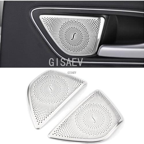 For Mercedes-Benz GLA CLA door speaker sound chrome pad speaker cover interior car accessories