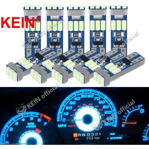 KEIN 10PCS T5 Led W3W Meter Bulb Instrument Dash Lights 73 74 17 27 Auto Interior Neo Wedge Dashboard Dash Side Lamp Signal Bulb