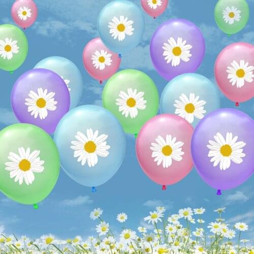 Summer Fresh Daisy Wedding Party Sequin Balloon Birthday Holiday Decoration