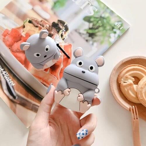 3D Cute Cartoon Little Mouse Headphone Case For Apple Airpods 1 2 Bluetooth Earphone Protective Case Funny