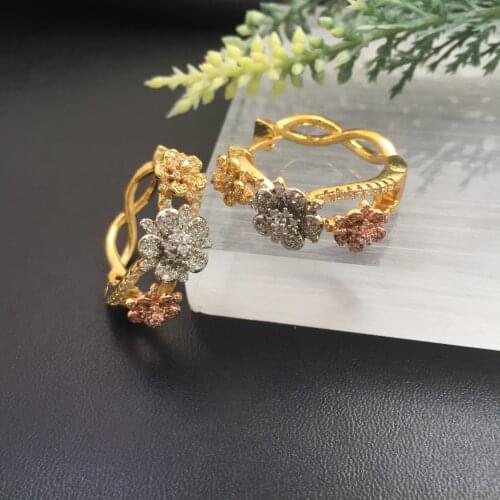 Lanyika Fashion Jewelry Hopeful Lucky Delicate Blossoming Flower Micro Plated Party Romantic Earrings Banquet Daily Best Gift