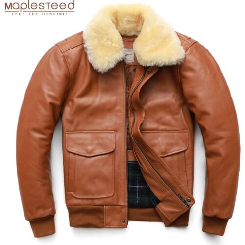 Thickening Quilted 100% Cowhide Leather Jacket Men Air Force Flight Jacket Man Winter Coat Collar Removable M176