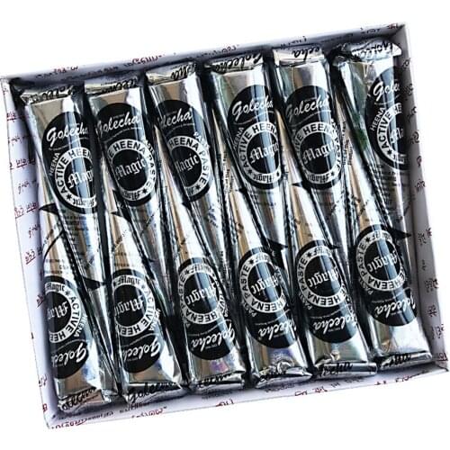 Cones Black Paste Paint Sticker Mehndi Art Body Henna 1pc Indian