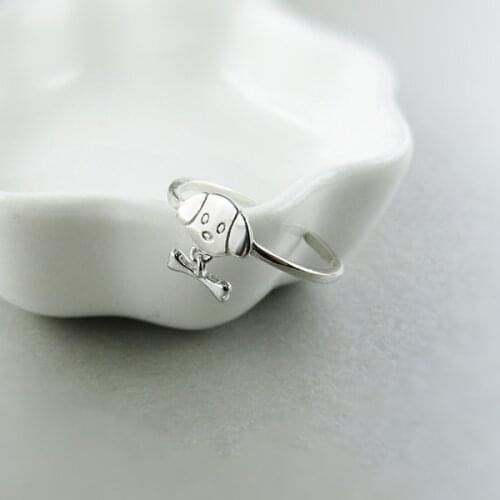 New 925 Sterling Silver Rings Small Dog Couple For Women Rings Adjustable Rings Free Shipping