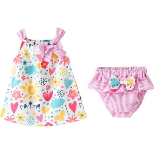 Newborn Infant Baby Girls 2Pcs Clothes Sets Sleeveless Bow Tops Vest Striped Ruffled Shorts Summer Casual Outfits Gifts 2021 D30