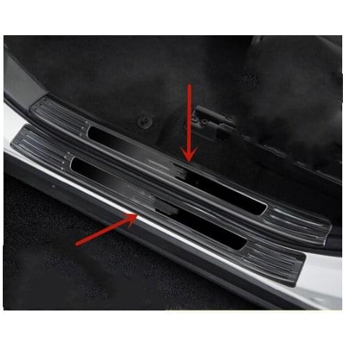 Car Styling Pedal Door Sill Scuff Plate Sticker Cover Inner+External Threshold Parts Cover For Honda HRV HR-V Vezel 2015-2020