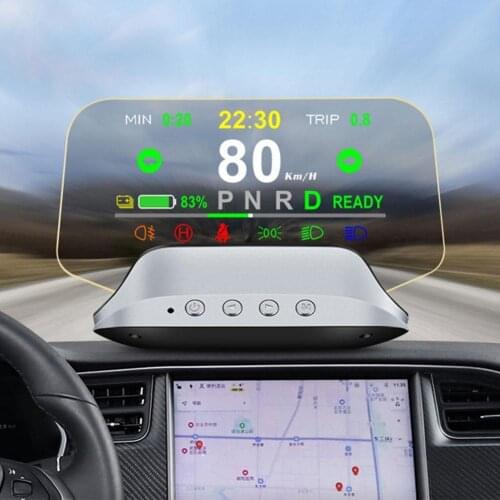 New HUD C3 Head-up Display OBD GPS Mirror RPM Speed Fuel Consumption Driving Distance Navigation Projector For Cars