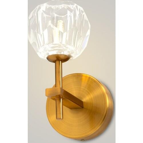 Simple creative personality Crystal Wall Lamps For hotel home Living Room sweet Wall lamp study bedroom bedside lamps wall light