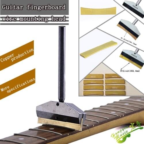 Guitar Fingerboard Fret Press Caul With Brass Insert For Guitar Bass Guitar Wire Replacement Tool