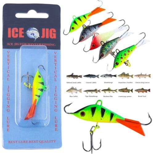 Sougayilang 5PCS 5.2cm 8g Winter Ice Fishing Lure Fake Lure Artificial Bait leurre Balancer for Fishing Carp Walleye Pike Perch