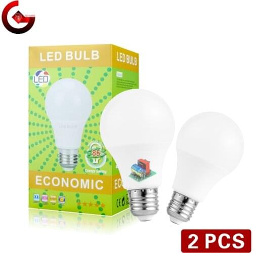 2pcs Lampara Led Bulb Lamp E27 No Ficker with Driver 3w 5w 7w 9w 12w 15w 18w LED Light Bulb AC220V Spotlight Chandelier Lighting