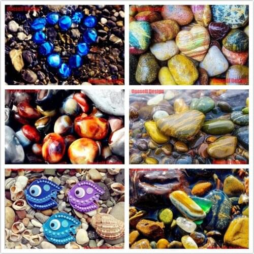 Top popular 5d diamond mosaic sale beach 5d diamond painting full set stone herat christmas decorations for home wall sticker