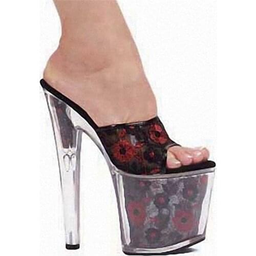 Ultra-high with beautiful lovely bud surface nightclub pole dancing, princess ultra-high with pictures Dance Shoes