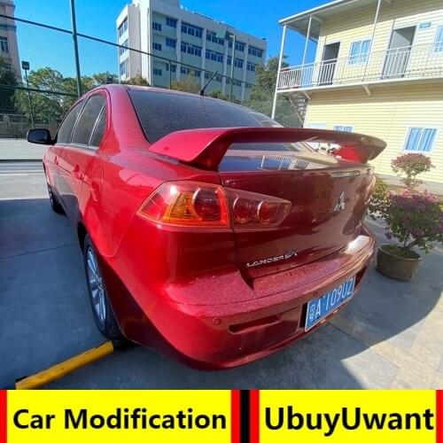 UBUYUWANT For Mitsubishi LANCER EVO 2010-2014 ABS Spoiler Primer Color Car Tail Wing Decoration Rear Trunk Spoilers Wings