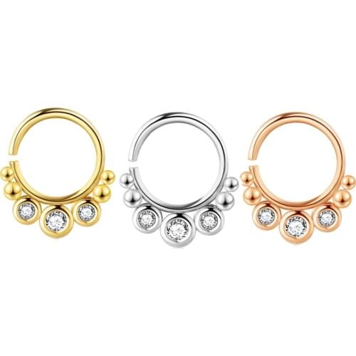 Nose Hoop Nostril Ring Flower Helix Cartilage Tragus Earring 20gx8mm Cz Cartilage Huggie Hoop Earring Jewelry