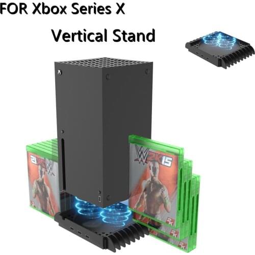 For Xbox Series X 4 in 1 Charger Dock Console Vertical Cooling Stand Fast Charging Station Fan For Xbox Series X Disc/Digital