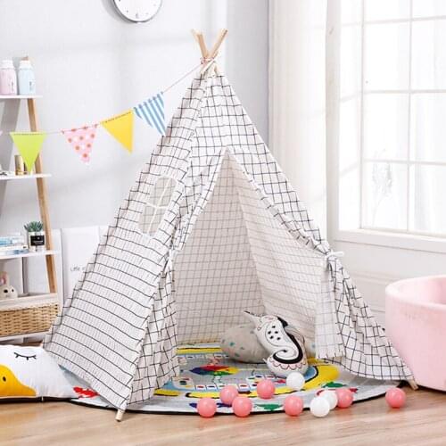 1.6m Teepee Tent For Kids Tipi Play House Wigwam For Children Baby Kids Tent Play Toys House Childrens Tent 1.35M