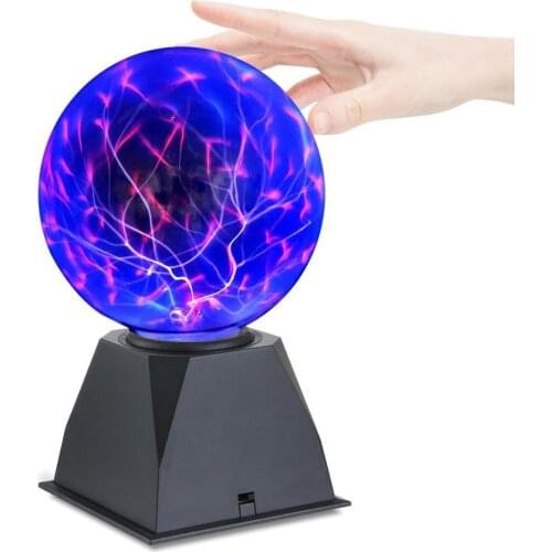 Magic Plasma Glass Ball Desk Lamp Light Touch Sound Sensitive Sphere Lightning Home Decor Science Nightlight Kid Room Decoration