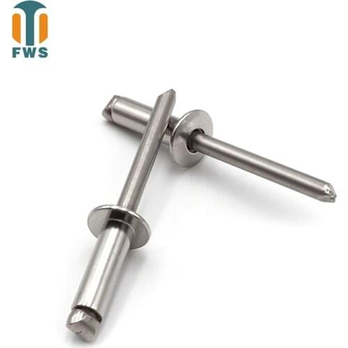 200PCS M3.2 M4 10-14mm Multi Size GB12618.4DIN EN ISO15983 Stainless Steel Round Head Blind Rivets for Furniture Car Aircraft