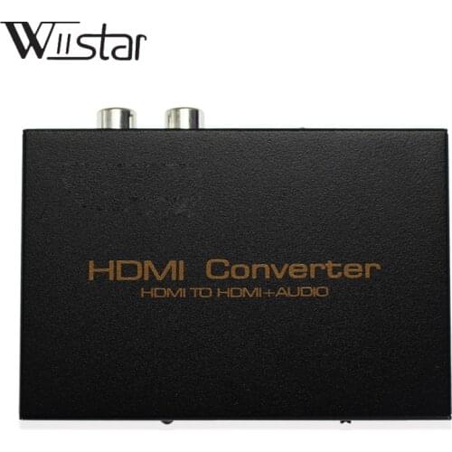 1pcs HDMI to HDMI + SPDIF + RCA L / R Audio Extractor Converter HDMI to HDMI + Optical SPDIF+RCA L/R Audio Splitter