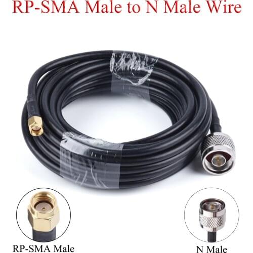 1-30M RG58/50-3 RF Coaxial Cable RP-SMA Male to N Male Extension Wire For 4G LTE Cellular Amplifier Signal Booster Antenna