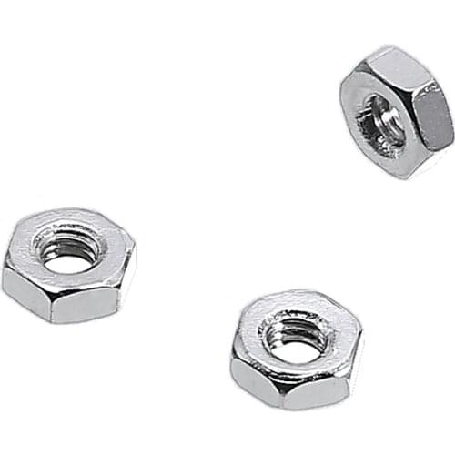 100Pcs M2/M2.5/M3 Hex Full Nut Metal Hexagon Screw Nuts 2mm/ 2.5mm/3mm For Hardware Fasteners Hex Nut