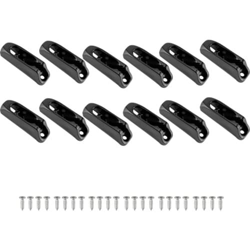 12Pcs Nylon Jam Cleat Self-Lock Rope Cord Tensioner for Outdoor Safety Canoeing Kayak Surfing Boat Accessories
