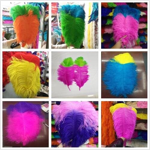 14 Color 50pcs Natural "Thick Stem" Male Ostrich Feathers 50-55 CM/20-22 Inch Plumes Party Home Wedding Craft Making Decoration