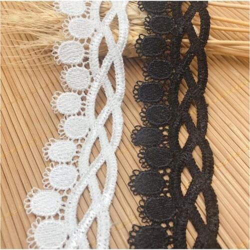 14yards width 3.9cm white polyesterLace polyester light bar code lace trim ribbon fabric clothing dress home soft accessories