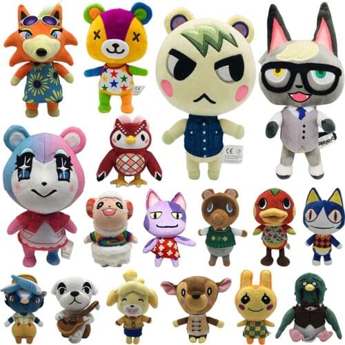 20pcs 20cm Animal Crossing Raymond Punchy Celeste Diana Marshal Zuck Plush Toy Cartoon Tom Plush Stuffed Toys Doll Kid gift
