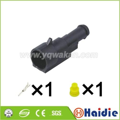 5sets 1pin Tyco auto 1.5 series waterproof auto wire harness cable connector 282103-1