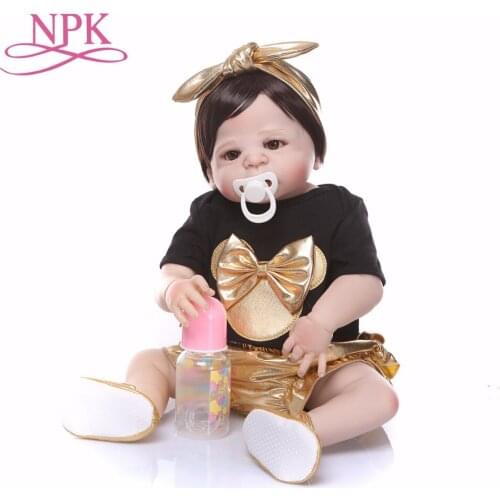 57cm Full Body Silicone Reborn Girl Baby Doll Toys baby reborn Princess Toddler Babies Dolls Bathe Toy Play House Toy toys