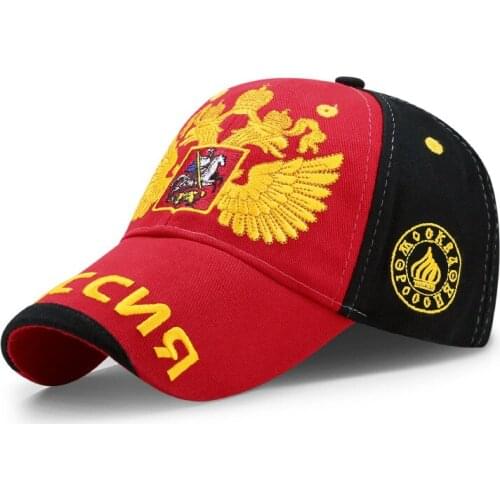 New arrival Russian style men women gold eagle wing pattern baseball caps
