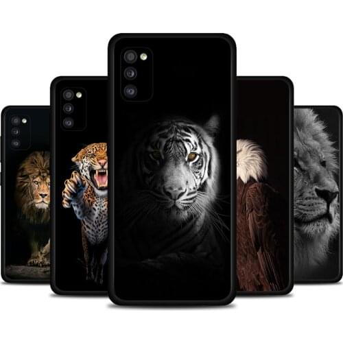 Wolf Lion Animal Phone Cover For Samsung Galaxy A71 A51 A11 A12 A21 A52 A42 A02s A02 Case Black Funda