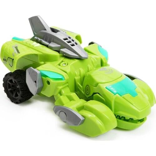Remote-control Deformed Dinosaur Toy Car, One-key Deformation Simulation Sound Effect, Cool Lamp, Toys for Boys