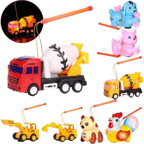 Kid Cartoon Dog Bear Chicken Truck Music Light Hanging Pendant Toy Gift Lantern kids Educational Toys for Children Gifts