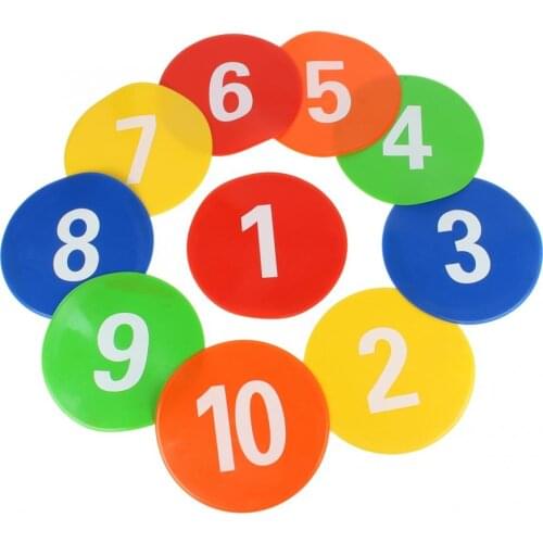 Durable Goal 10 Pcs Professional Football Training Equipment Signs Discs Signs Disc Markers Flat Discs Official Size
