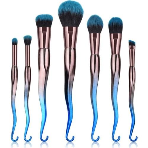 ENNKE Quality Brand Two-Color Synthetic Hair Eye Shadow Concealer Contour Repair Ability 7 Makeup Brush Kit Tool