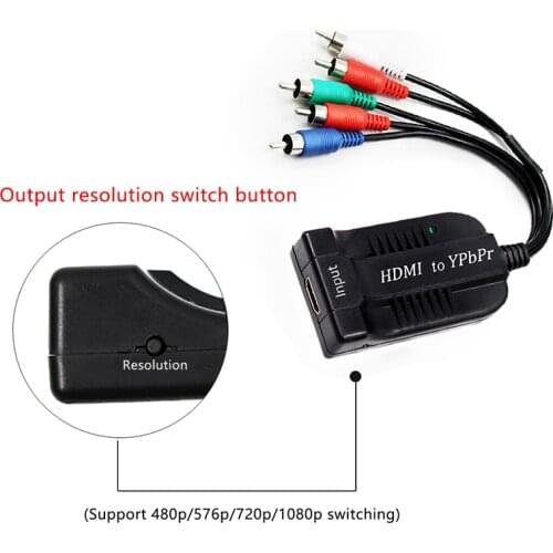 HDMI to SCALER YPbPr Converter HDMI to 5RCA RGB YPbPr With Component Video Cable Support 1920 x 1080P HDMI to Component YPbPr