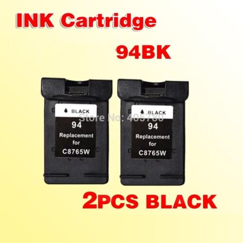 2x black ink cartridge compatible for94 compatible for 94 Deskjet 5740/ 6540/ 6840/ 9800/ 9860 printer